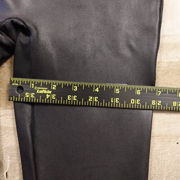 Spanx Faux Leather Leggings Women’s Medium Black High Rise Moto Chic - Picture 8 of 12